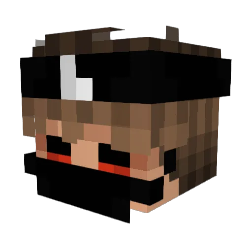 zirrdixx Minecraft avatar head, 3D render