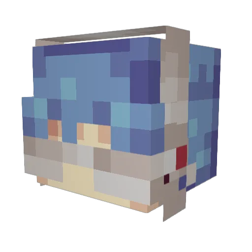 zitnew_ Minecraft avatar head, 3D render