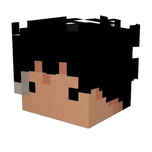 zitokk Minecraft avatar head, 3D render