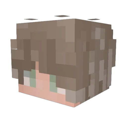 zitronenfalter Minecraft avatar head, 3D render