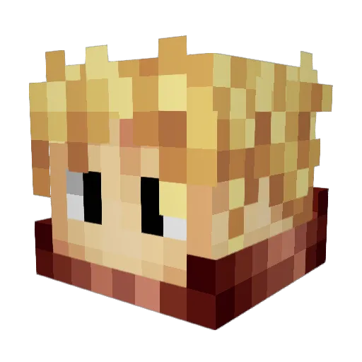 zitta125 Minecraft avatar head, 3D render