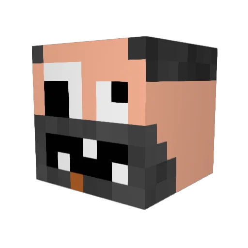 ziulkastary Minecraft avatar head, 3D render