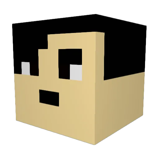 zivbach Minecraft avatar head, 3D render
