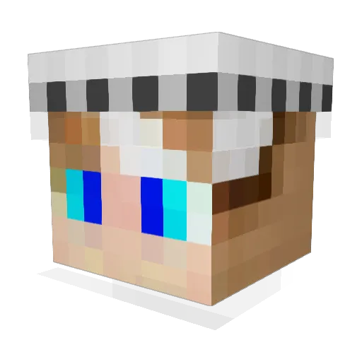 zixuandd Minecraft avatar head, 3D render