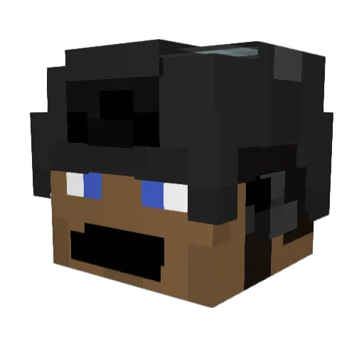 zizimuka Minecraft avatar head, 3D render