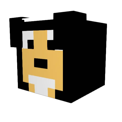 zizixp Minecraft avatar head, 3D render