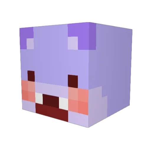zizon_hama Minecraft avatar head, 3D render