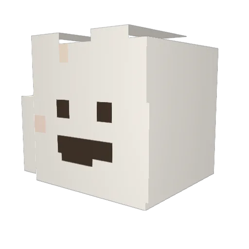 zizonmouse Minecraft avatar head, 3D render