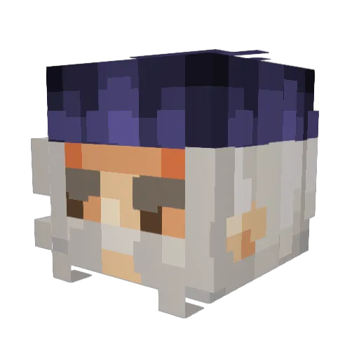 zizzagxmajor Minecraft avatar head, 3D render