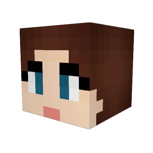 zizzyxi Minecraft avatar head, 3D render
