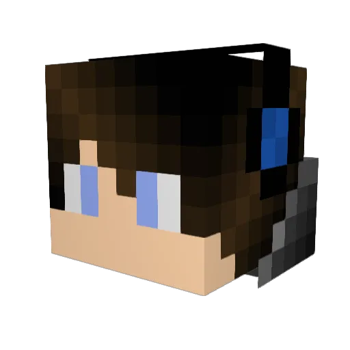 zjcgome Minecraft avatar head, 3D render