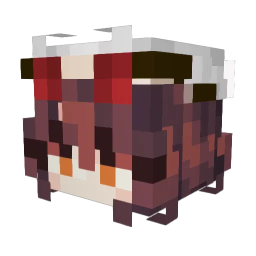 zjcrazy Minecraft avatar head, 3D render