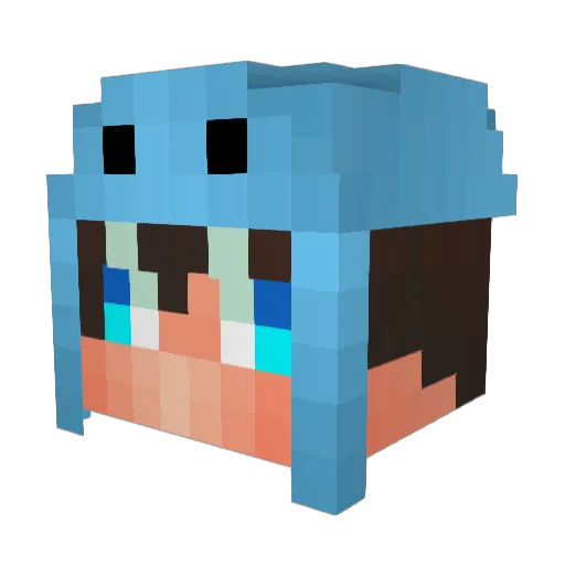 zjngo Minecraft avatar head, 3D render