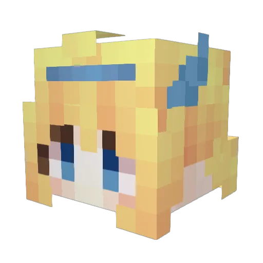 zjou0v0 Minecraft avatar head, 3D render
