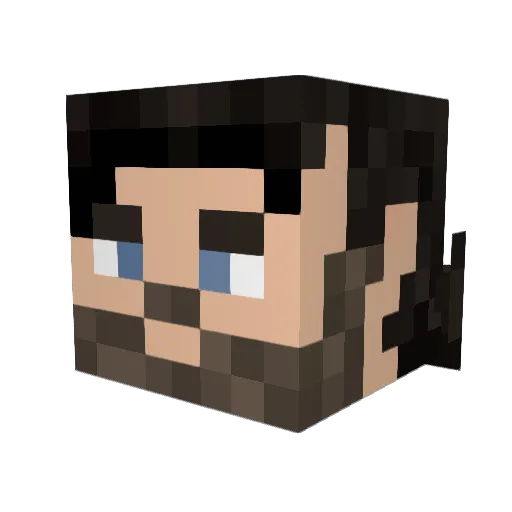zjouskaz Minecraft avatar head, 3D render