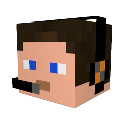 zk0k0z Minecraft avatar head, 3D render