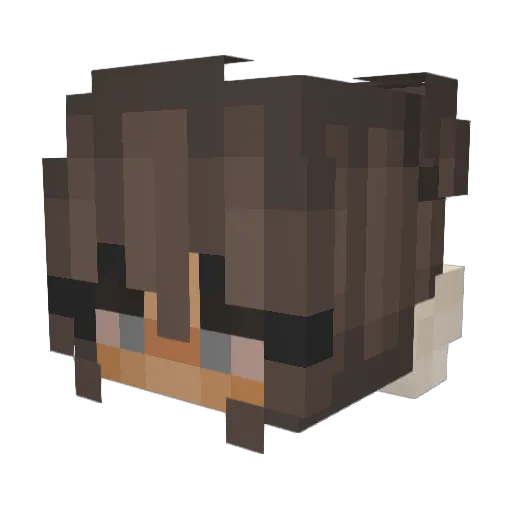 zkaique Minecraft avatar head, 3D render