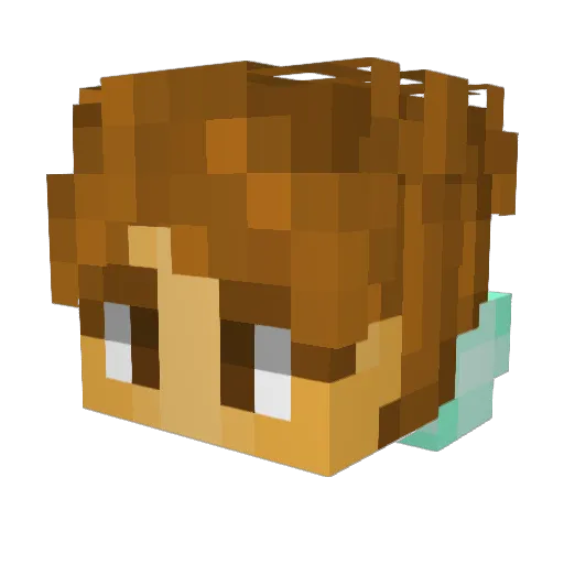 zkale Minecraft avatar head, 3D render