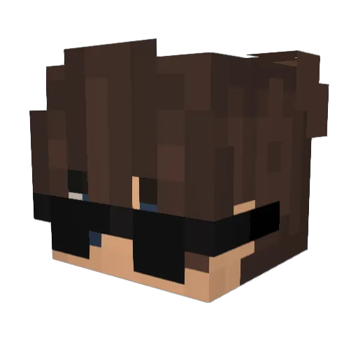 zkaosx Minecraft avatar head, 3D render