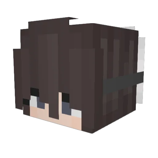 zkdlin Minecraft avatar head, 3D render