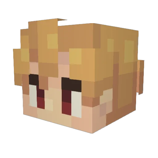 zkeeez Minecraft avatar head, 3D render