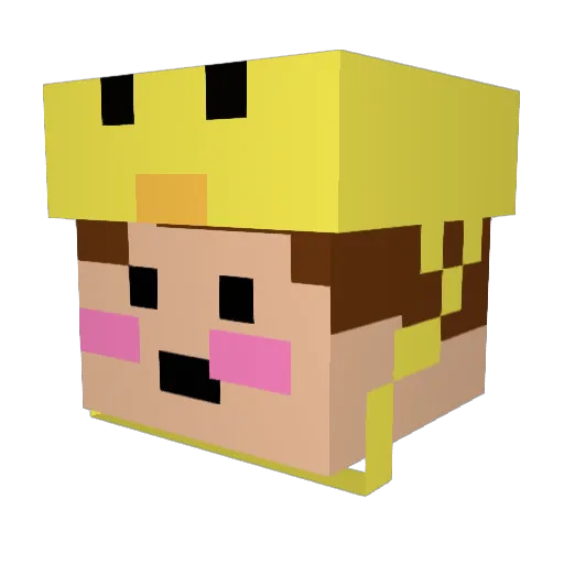 zkfwhf1 Minecraft avatar head, 3D render