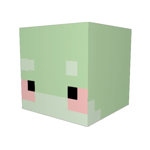 zkiiou Minecraft avatar head, 3D render