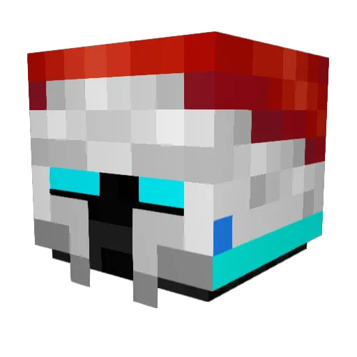 zking_bad Minecraft avatar head, 3D render