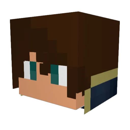 zkit Minecraft avatar head, 3D render