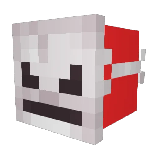 zklica Minecraft avatar head, 3D render