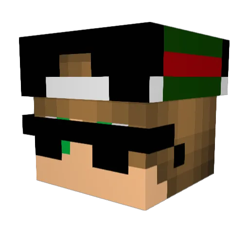 zkruzin Minecraft avatar head, 3D render