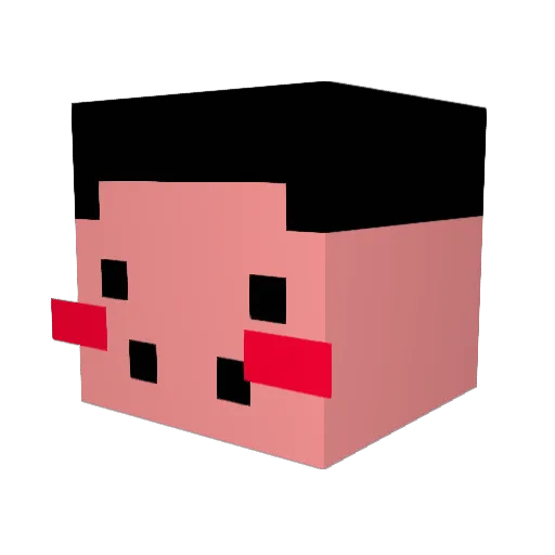 zksej_ Minecraft avatar head, 3D render