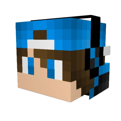zkswag Minecraft avatar head, 3D render