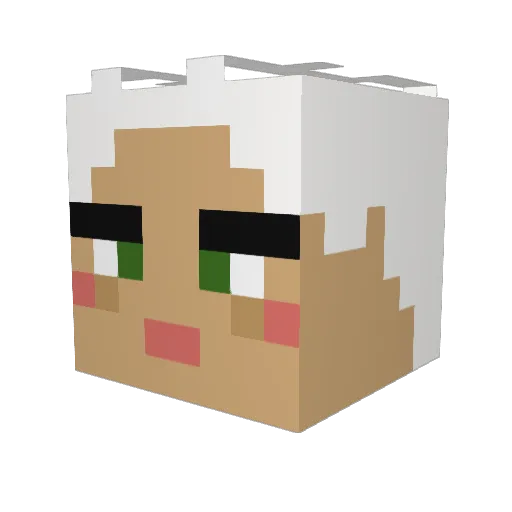 zktary Minecraft avatar head, 3D render