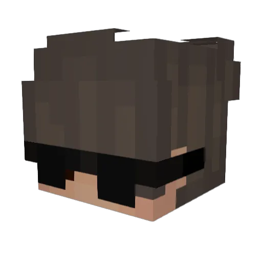 zkx_ Minecraft avatar head, 3D render