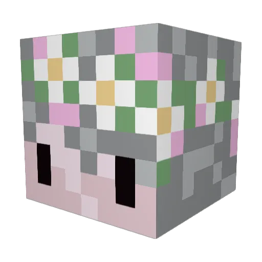 zkyzone Minecraft avatar head, 3D render