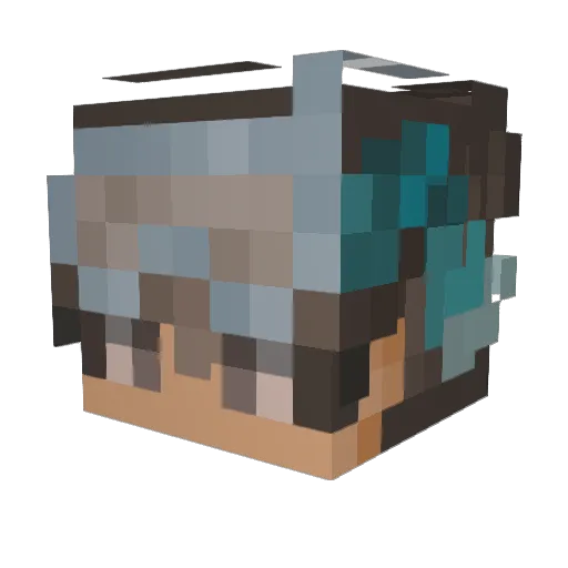 zl4droN Minecraft avatar head, 3D render