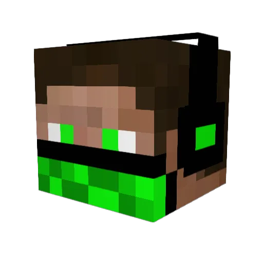 zlWum Minecraft avatar head, 3D render