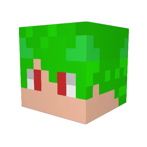 zlacha Minecraft avatar head, 3D render