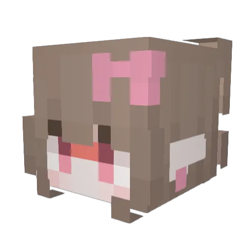 zlbb Minecraft avatar head, 3D render
