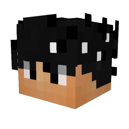 zlit Minecraft avatar head, 3D render