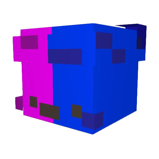 zlnt Minecraft avatar head, 3D render