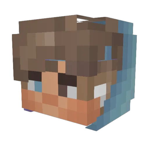 zloqm Minecraft avatar head, 3D render
