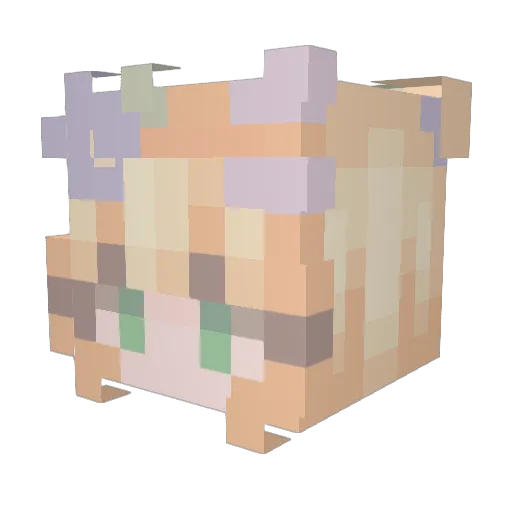 zly333lyz Minecraft avatar head, 3D render