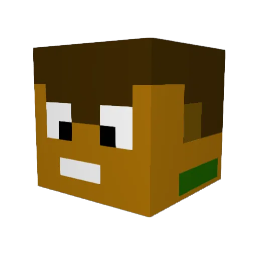 zlywis Minecraft avatar head, 3D render