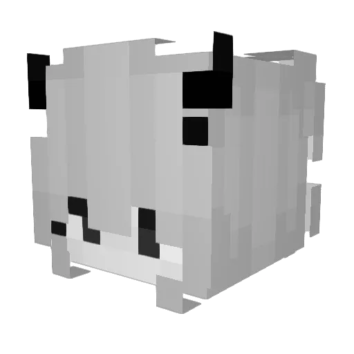 zmHOLLOW Minecraft avatar head, 3D render