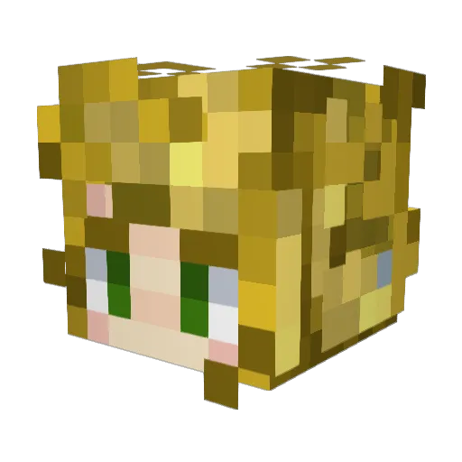 zmalik_ Minecraft avatar head, 3D render