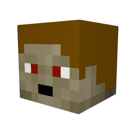 zman522 Minecraft avatar head, 3D render