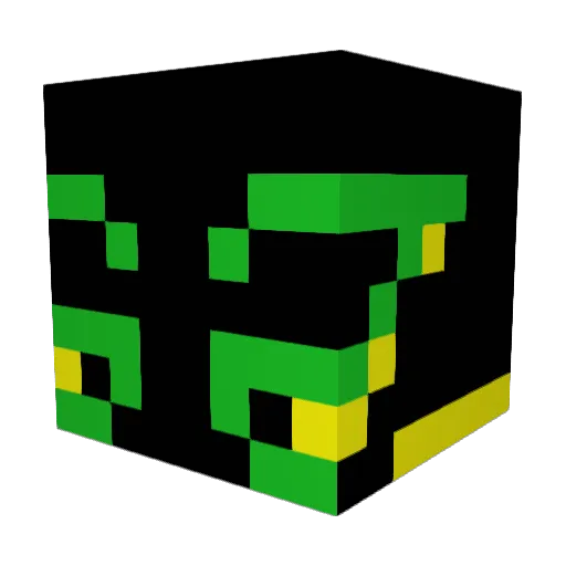 zmanga Minecraft avatar head, 3D render