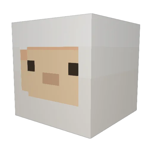 zmdx Minecraft avatar head, 3D render